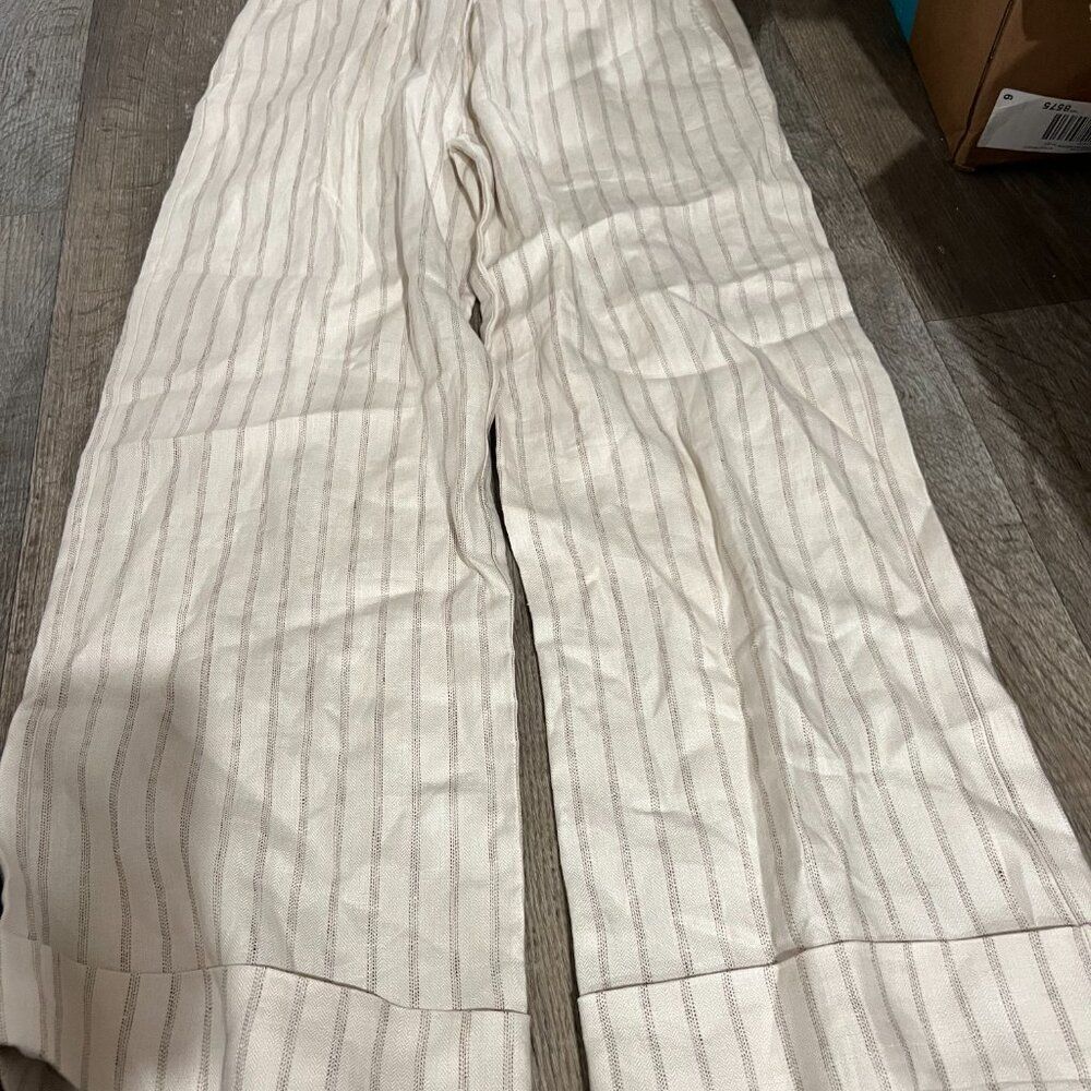 Matin wide leg linen striped pants 6 - Picture 5 of 9